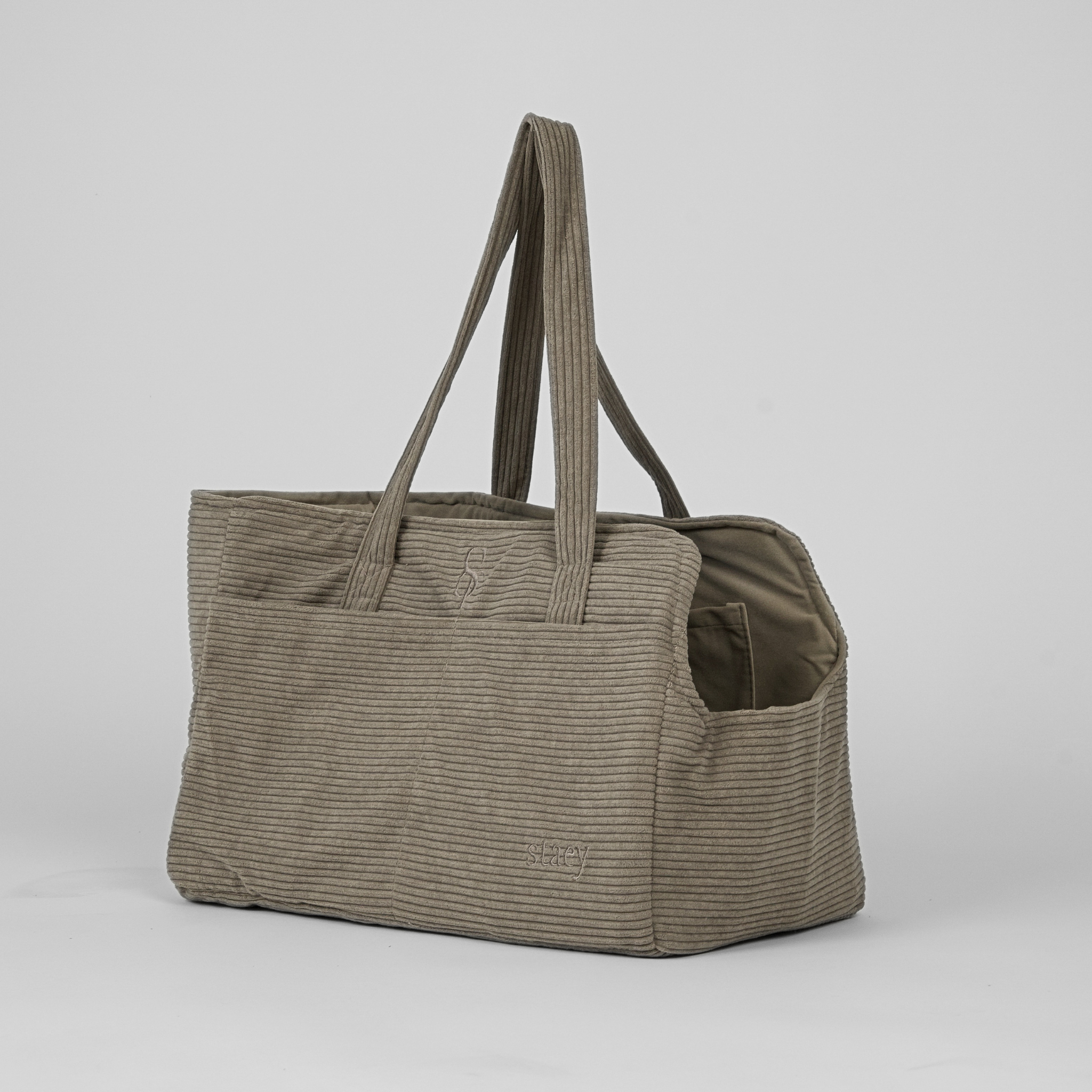 Vilda Hundetragetasche | Taupe Corduroy
