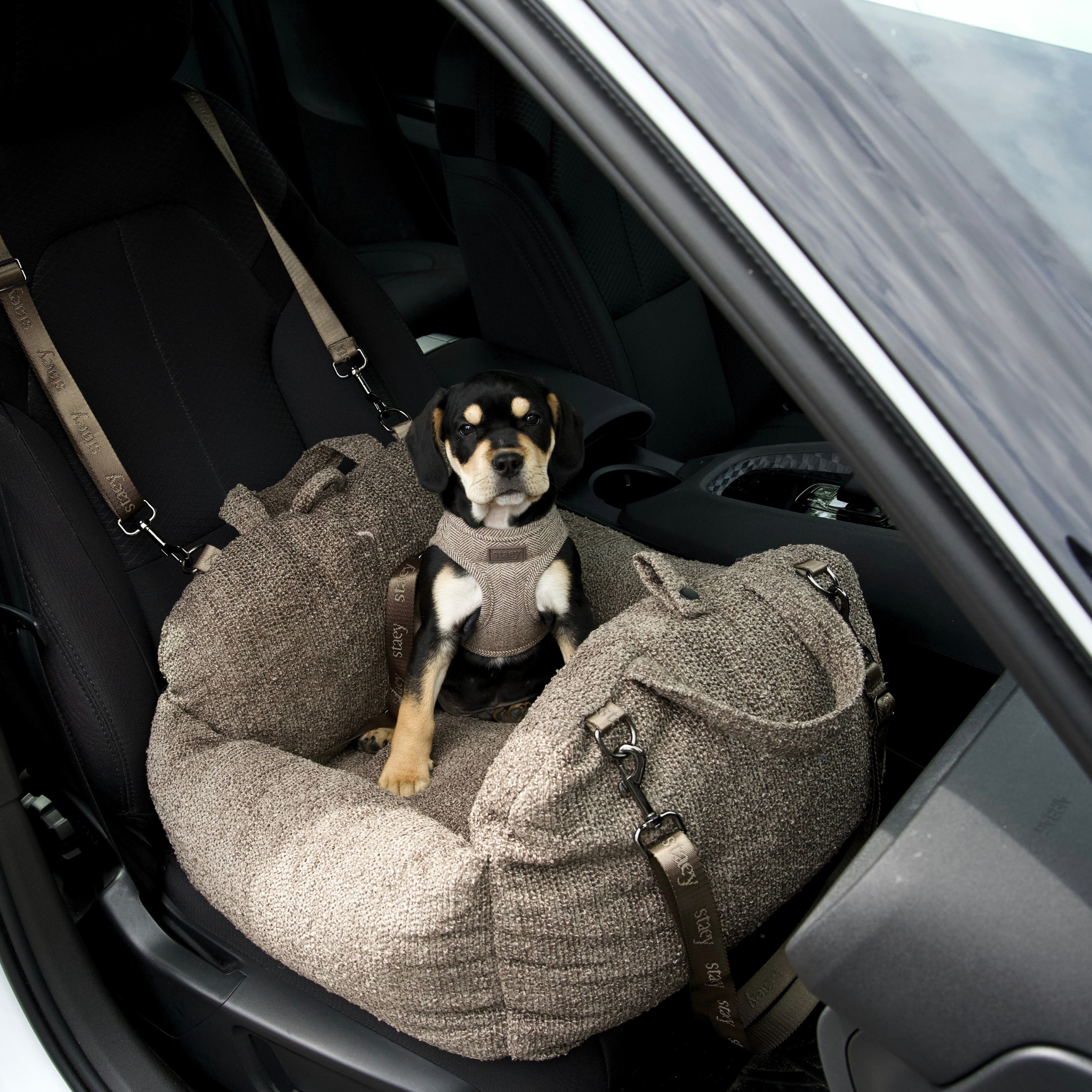 Tova 2-in-1 Autostoel | Chestnut Bouclé