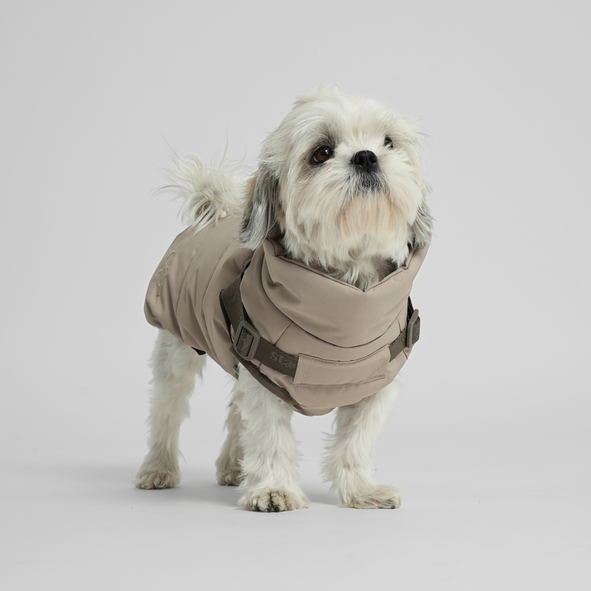 Vera Dog Coat w. Harness | Sand