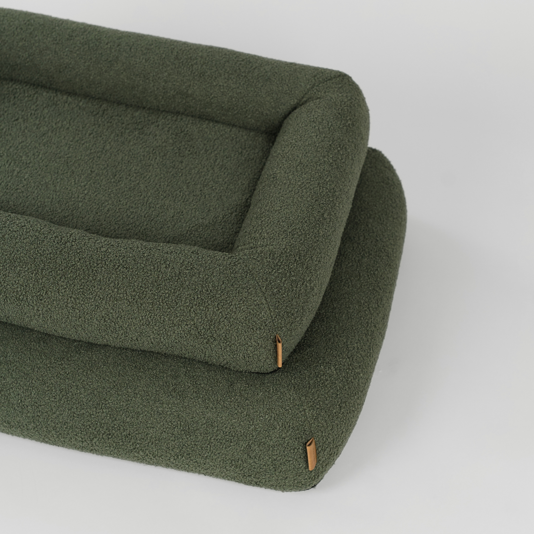 Karla Dog Bed | Moss Bouclé