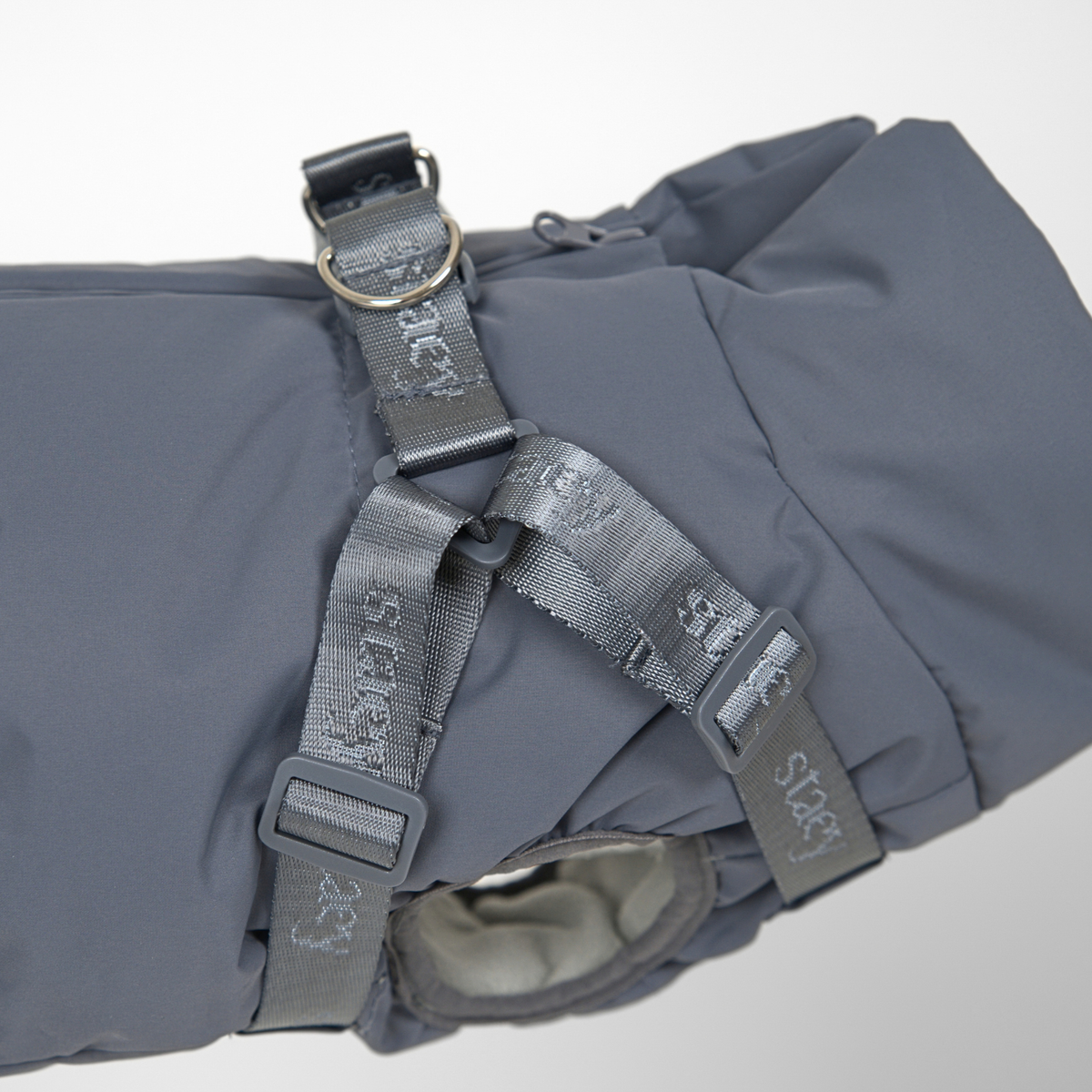 Vera Dog Coat w. Harness | Dusty Blue