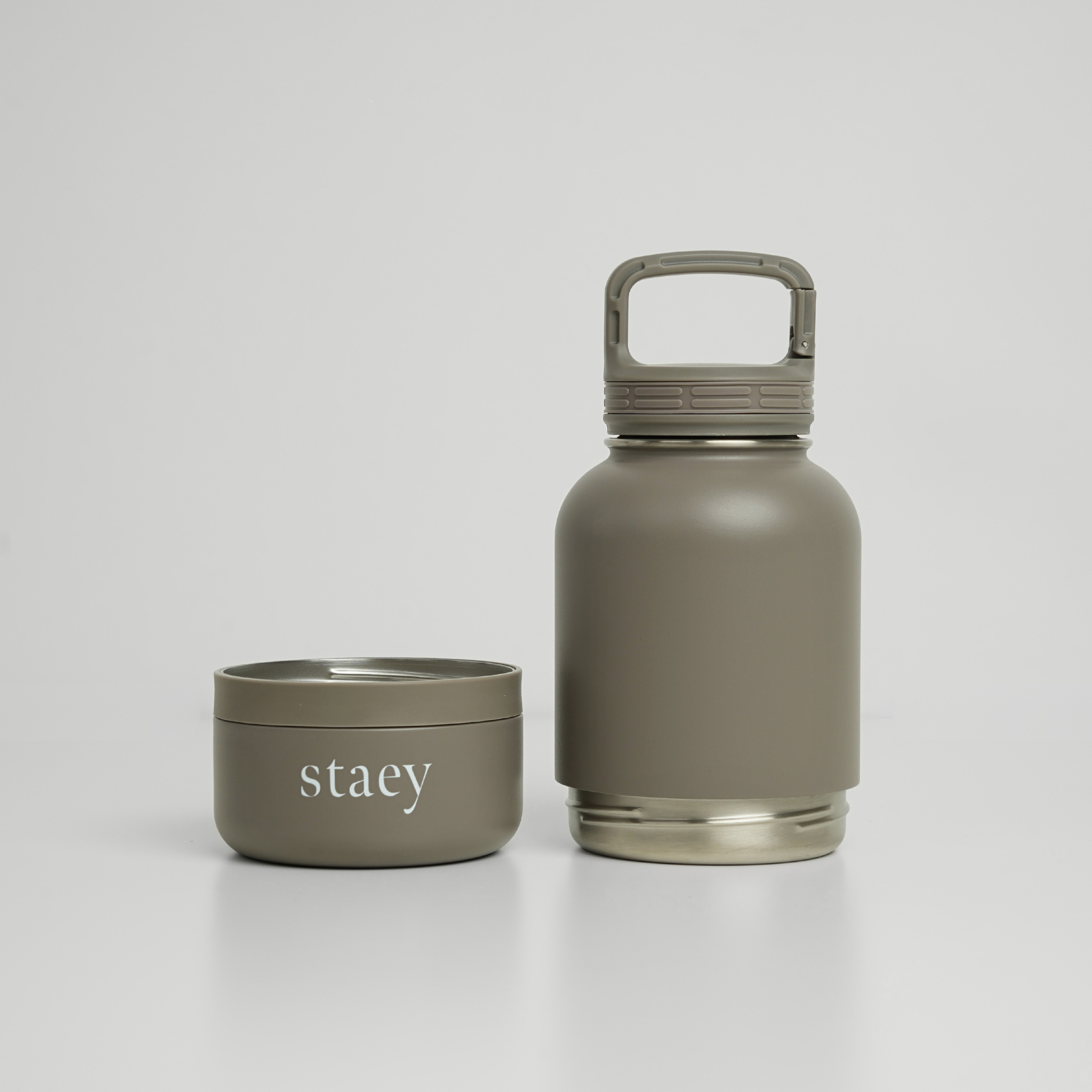 Noona 2-in-1 Bottle w. Bowl | Stainless Steel