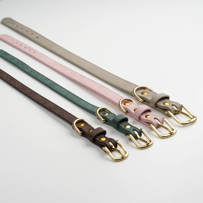 Grace Leder-Hundehalsband | Nature