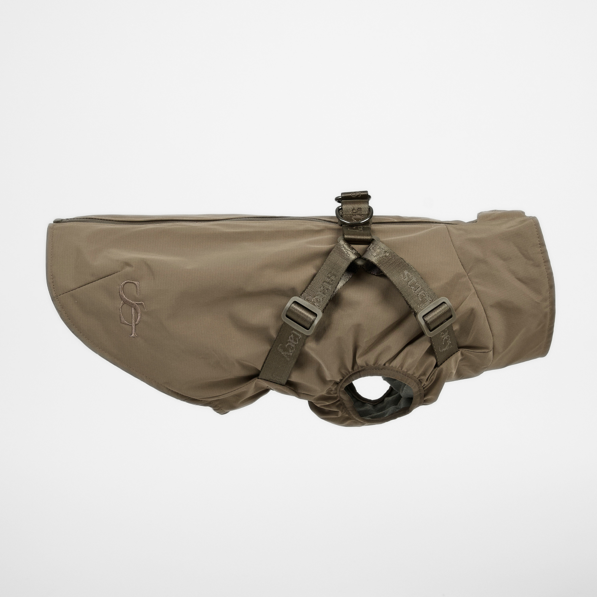 Norma Hundemantel mit integriertem Geschirr | Taupe