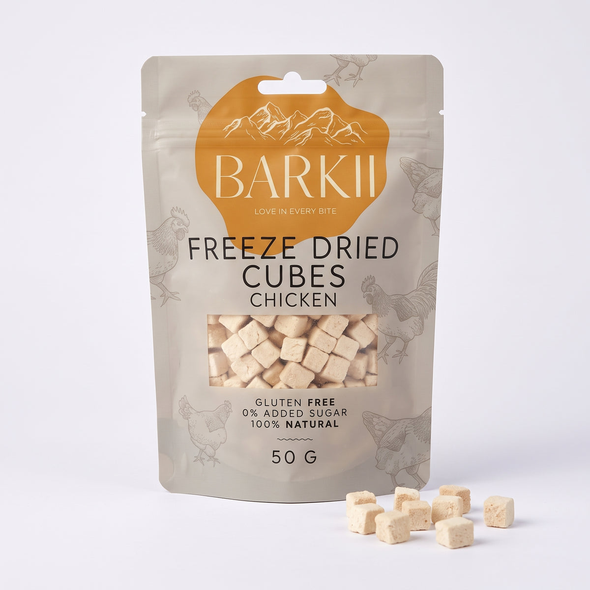 Barkii gefriergetrocknete Leckerlis | Huhn | 50 g.