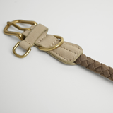 Geflochtenes Hundehalsband Kaia | Taupe 