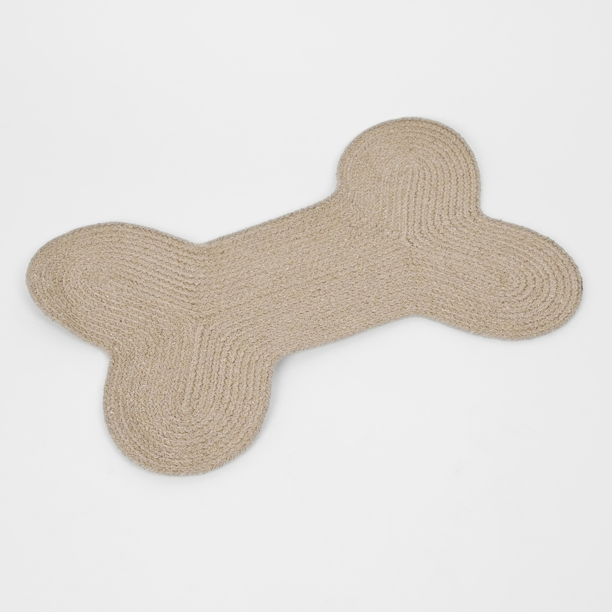 Elli – Geflochtene Napfmatte in Knochenform – Sand