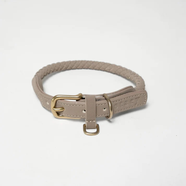 Braided Dog Collar Kaia | Nature