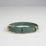 Leder Hundehalsband Grace | Moosgrün