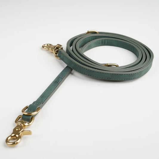 Leather Dog Leash Grace | Moss Green