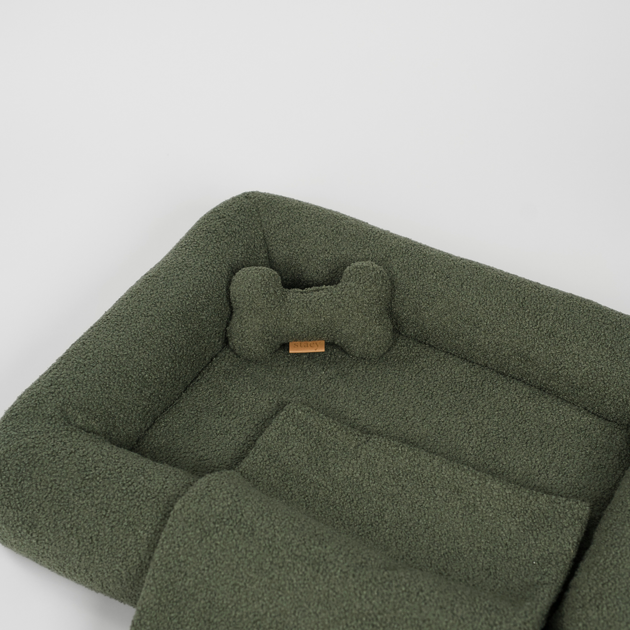 Karla Dog Bed | Moss Bouclé
