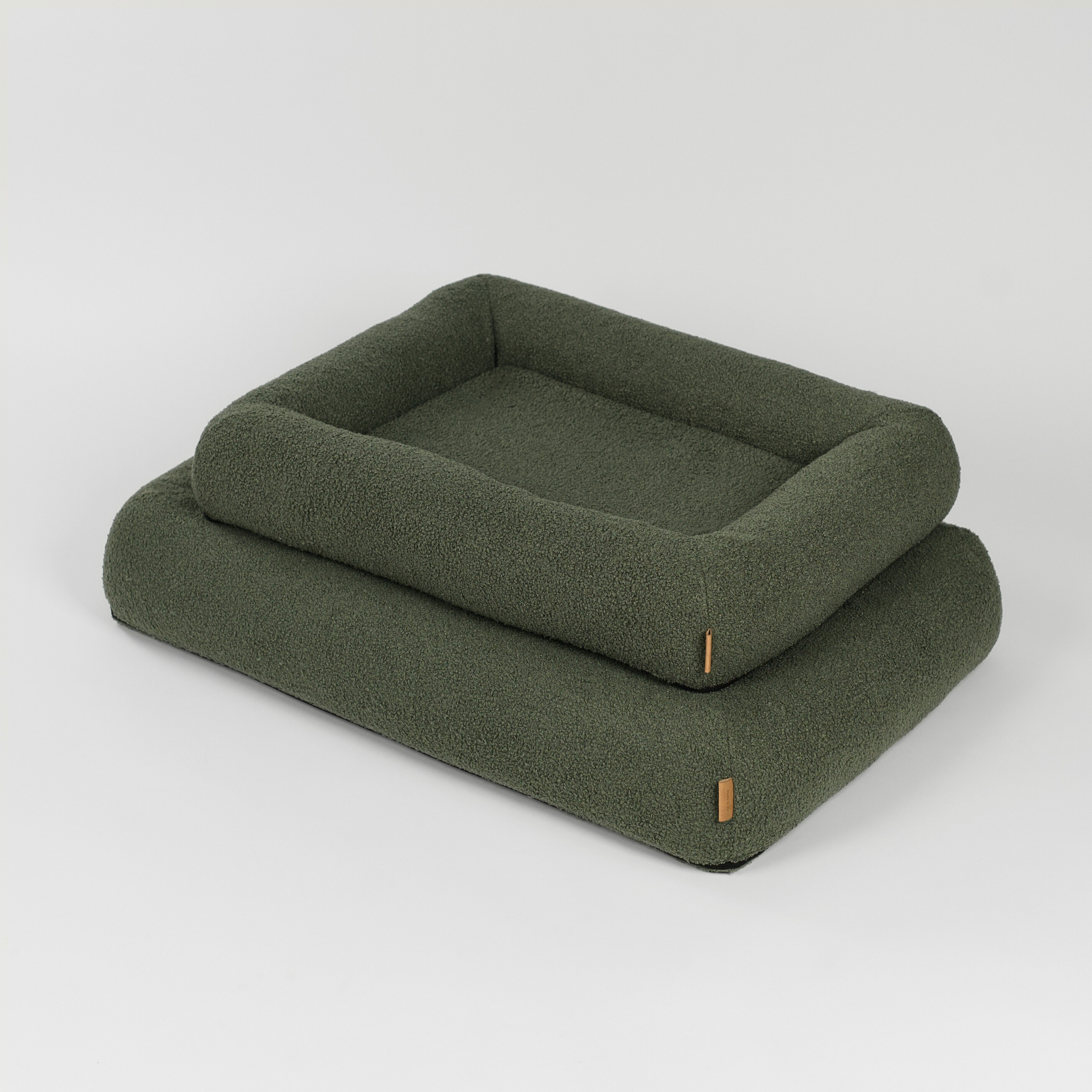 Karla Dog Bed | Moss Bouclé