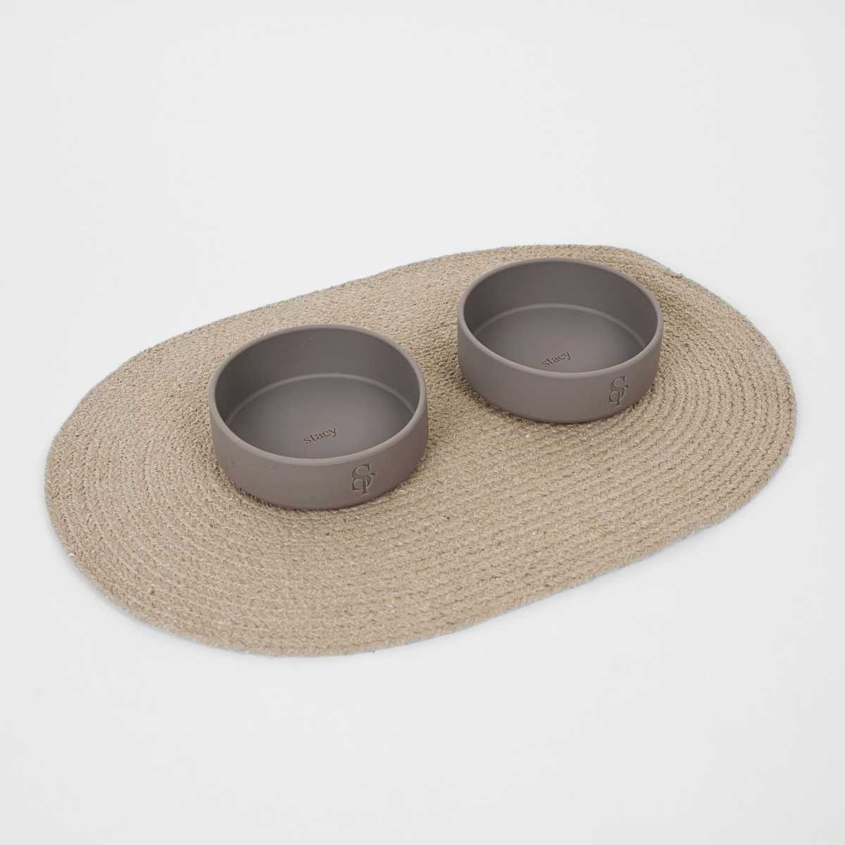 Elli – Geflochtene ovale Napfmatte – Sand