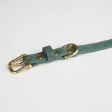 Leder Hundehalsband Grace | Moosgrün
