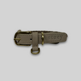 Geflochtenes Hundehalsband Kaia | Taupe 