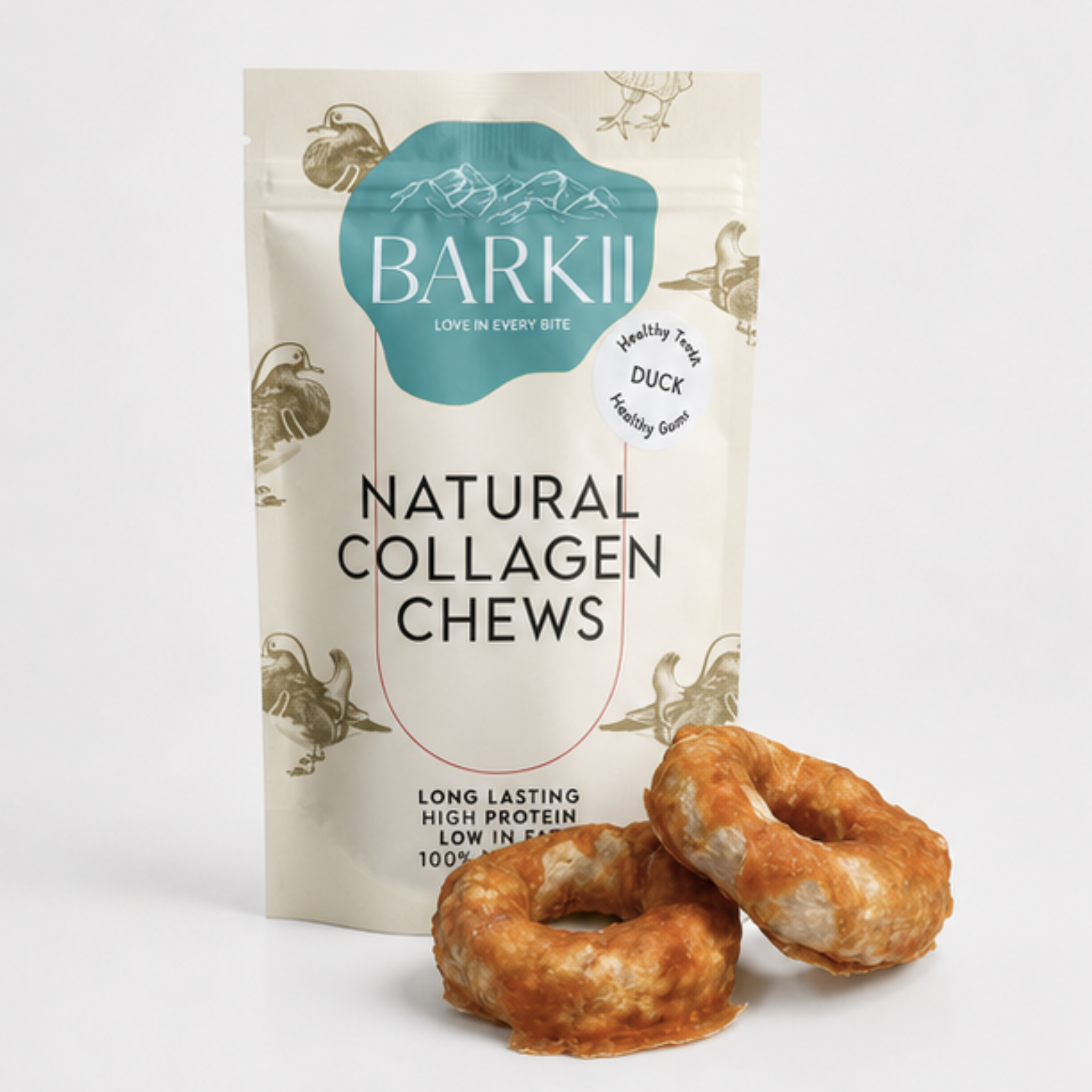 Barkii Kollagen-Kaudonuts | Ente | 100 g.