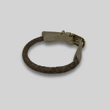 Geflochtenes Hundehalsband Kaia | Taupe 