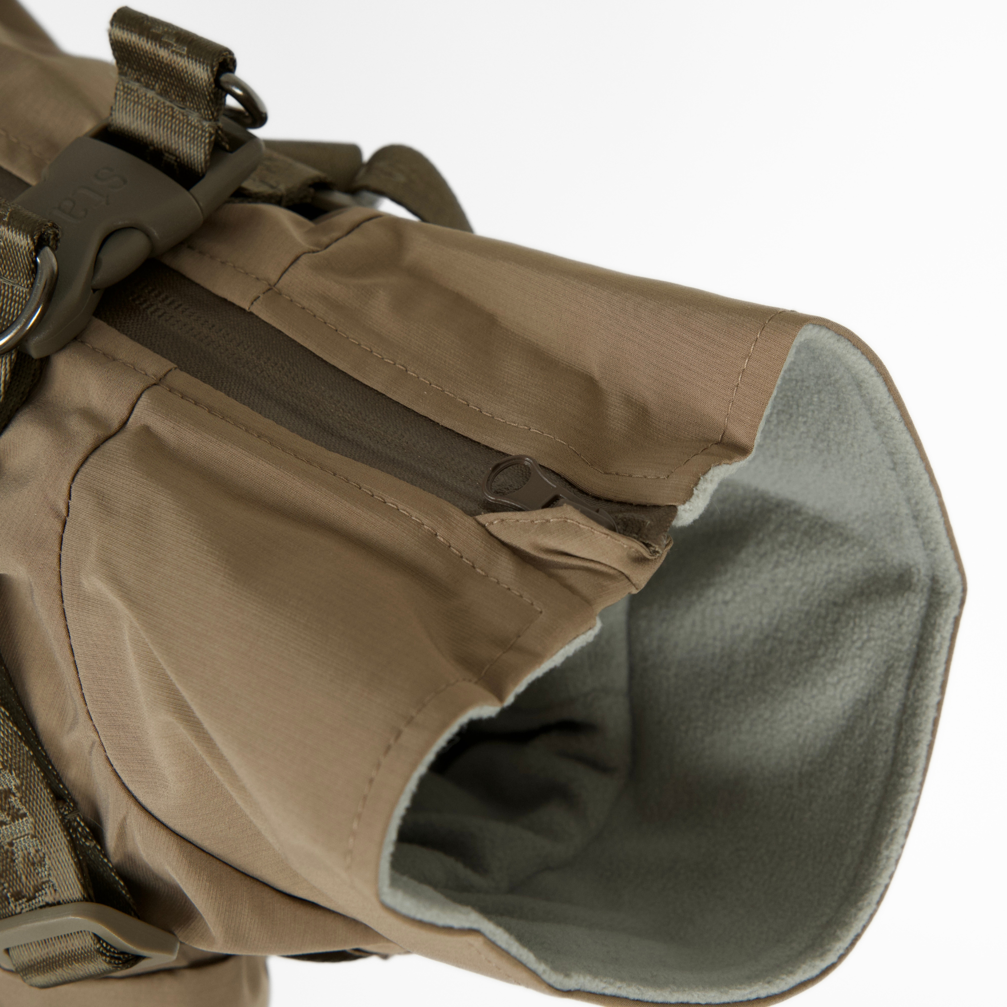 Leva Dog Rain Coat w. Harness | Taupe