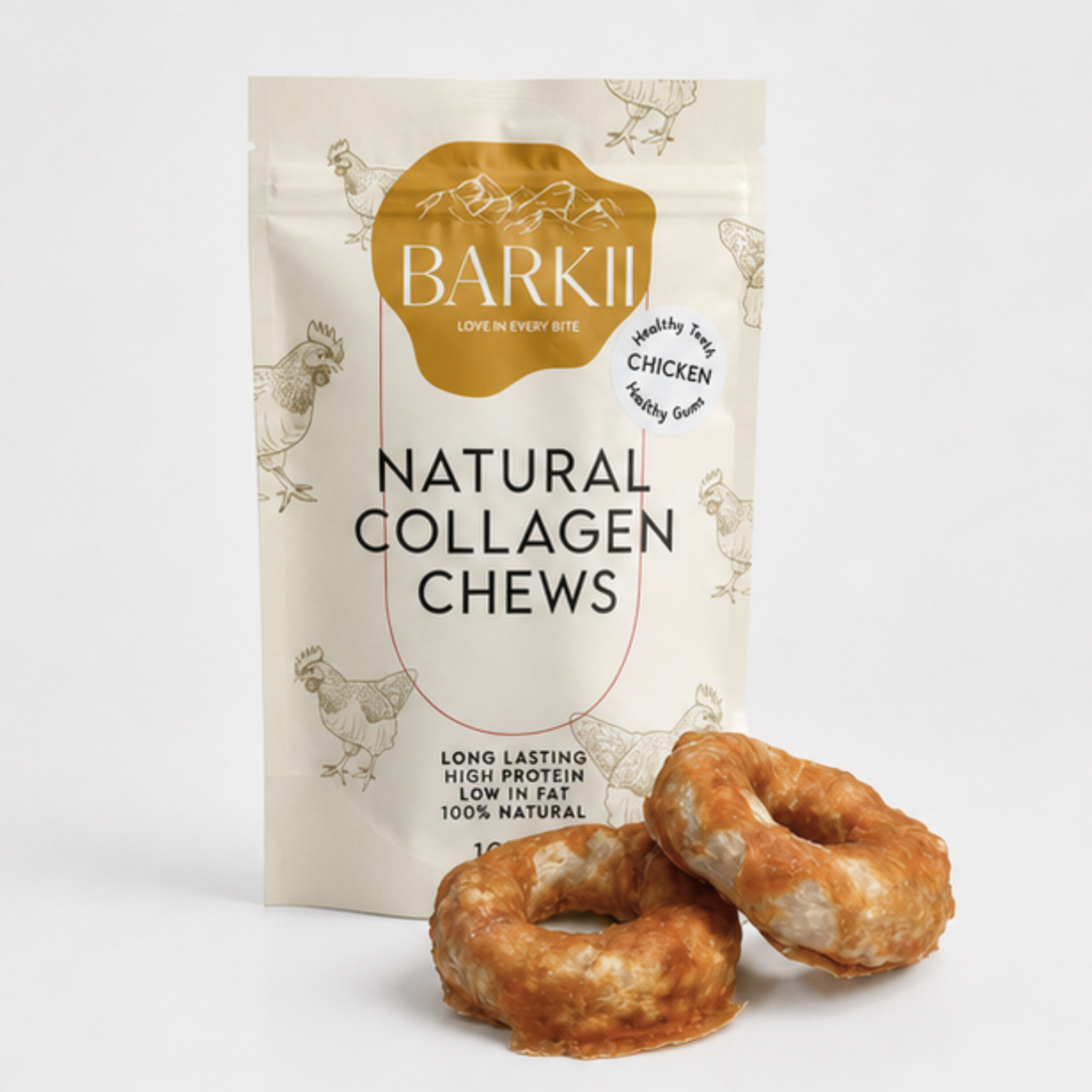 Barkii Kollagen-Kaudonuts | Hähnchen | 100 g.