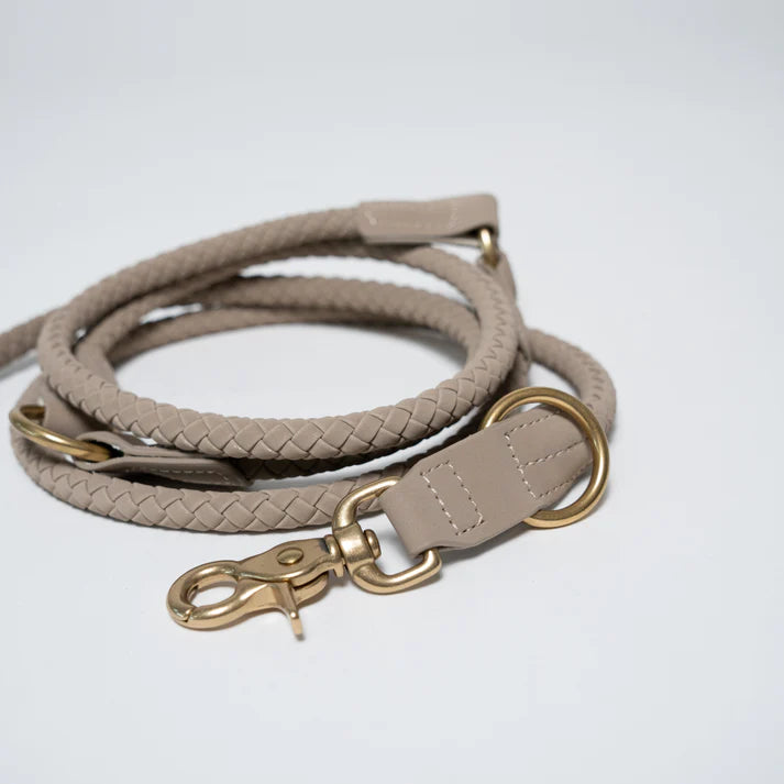 Braided Dog Leash Kaia | Nature