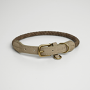 Geflochtenes Hundehalsband Kaia | Taupe 