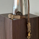 Geflochtenes Hundehalsband Kaia | Taupe 