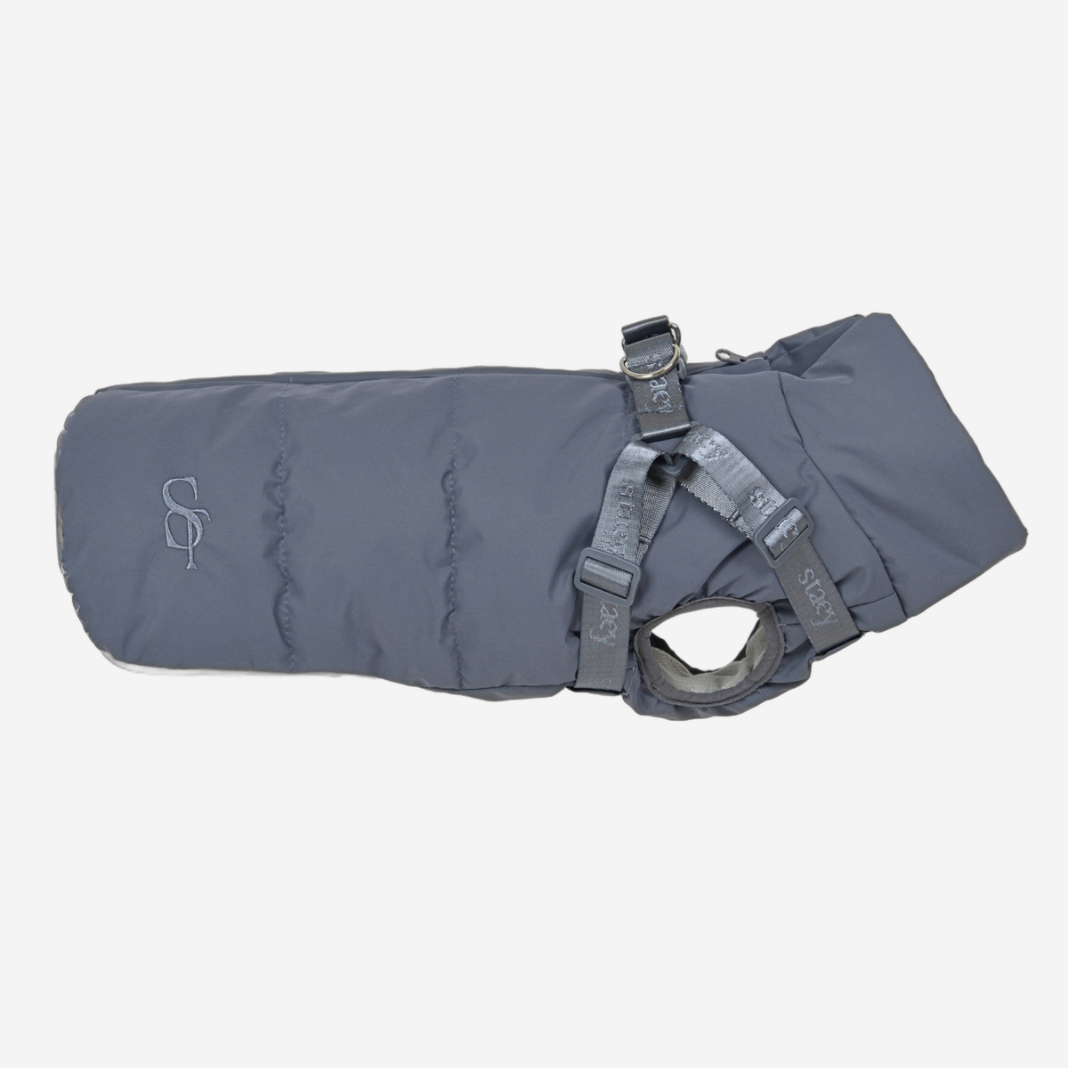 Vera Dog Coat w. Harness | Dusty Blue
